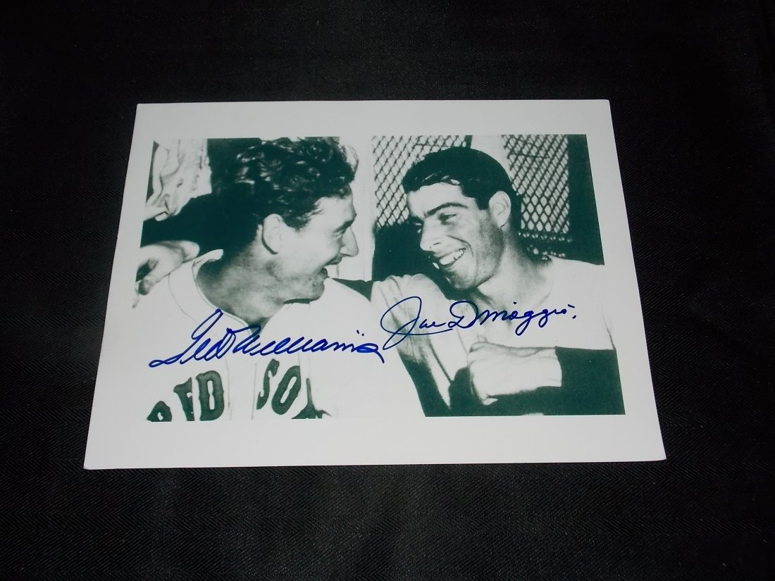 Autographed Photo: Autographed, TED Williams & Joe DiMaggio, 8x10 Photo, w/COA
