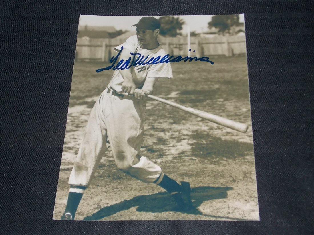 Autographed Photo: Autographed, Ted Williams, 8x10 Photo, w/COA