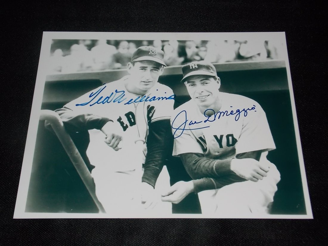 Autographed Photo: Autographed, TED Williams & Joe DiMaggio, 8x10 Photo, w/COA