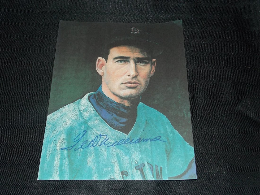Autographed Photo: Autographed, Ted Williams, 8x10 Photo, w/COA