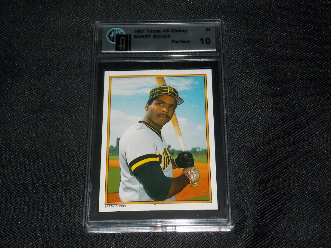 1987 Topps: 1987 TOPPS, ROOKIE, BARRY BONDS, PIRATES, GRADED PERFECT 10