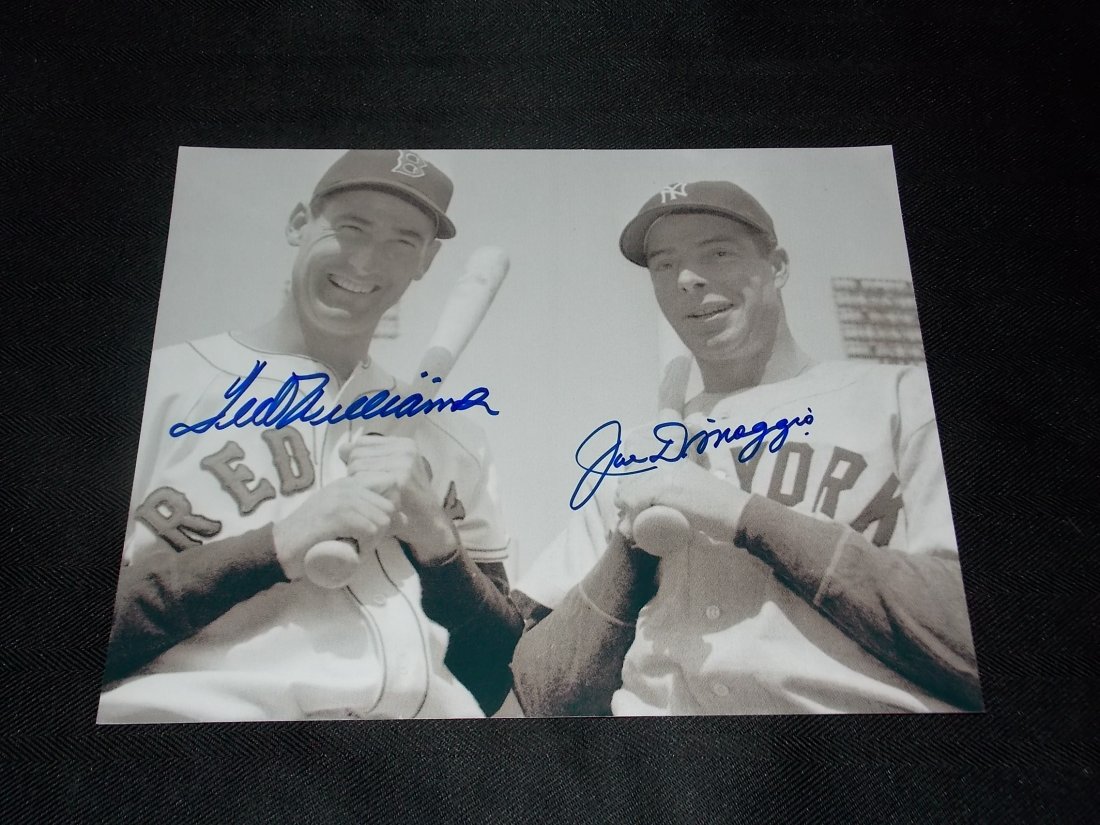 Autographed Photo: Autographed, TED Williams & Joe DiMaggio, 8x10 Photo, w/COA