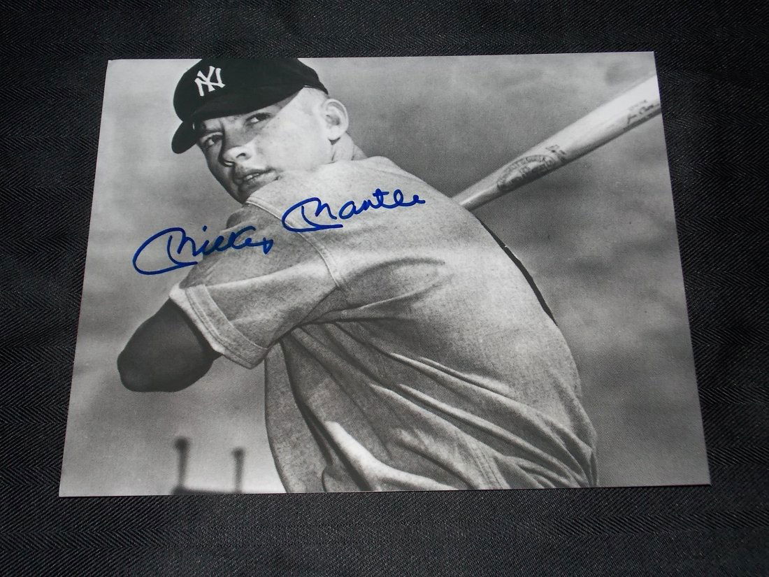 Autographed Photo, Mantle (1 of 1)