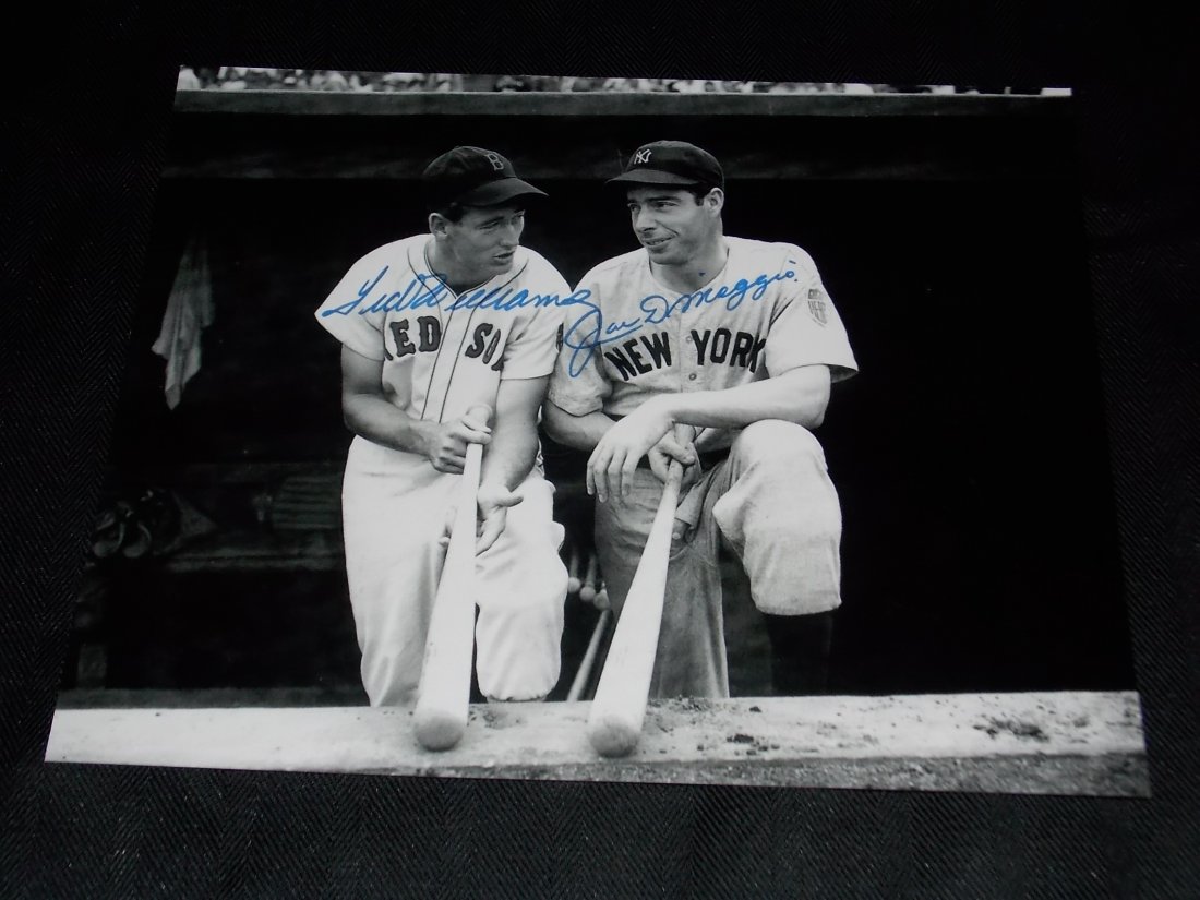 Ted William & Joe DIMaggio: Autographed, Ted William & Joe DiMaggio, 8x10 Photo, w/COA