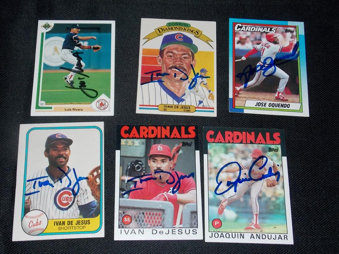 autographed baseball card lot (1 of 1)