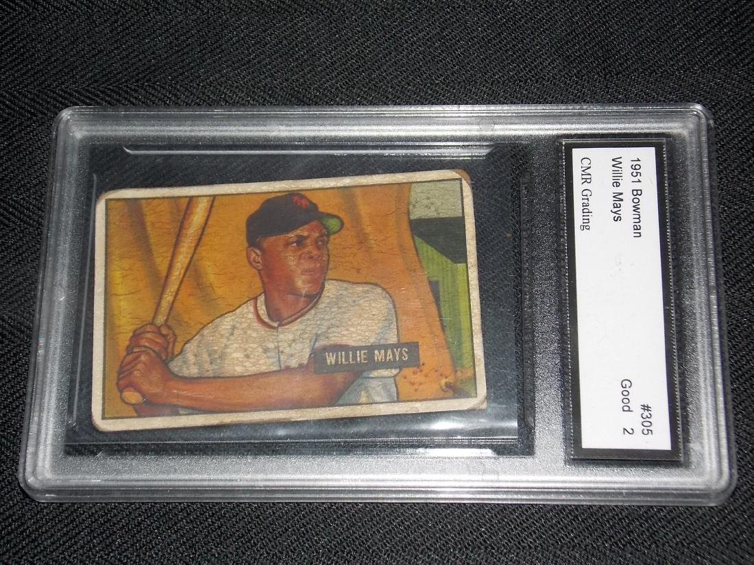 1951 Bowman, Willie Mays: 1951 Bowman, Willie Mays, Graded Good 2
