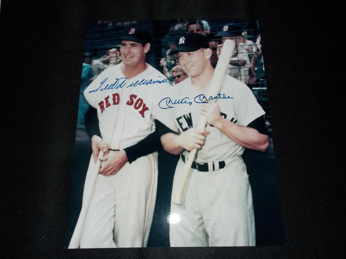 Ted Williams: Ted Willimas & Mickey Mantle, Autographed 8x10 Photo, w/COA
