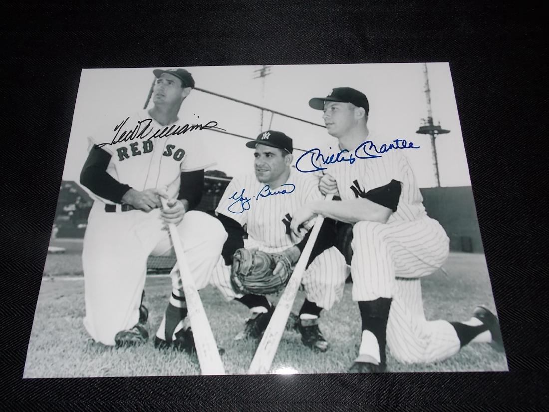 Yogi Berra, Ted Williams, Mickey Mantle, Autograph (1 of 1)
