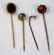 LOT OF FOUR GOLD ANTIQUE STICK PINS
