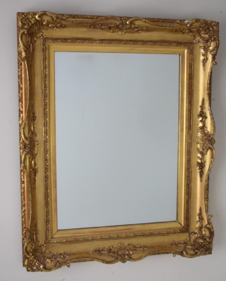 ANTIQUE GESSO FRAMED MIRROR (1 of 4)