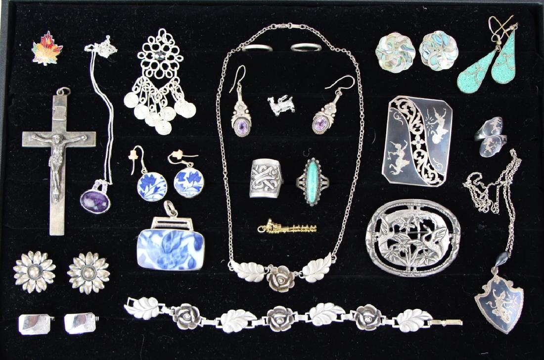 LOT OF STERLING SILVER JEWELRY (1 of 5)