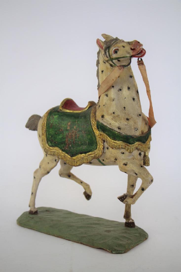 VINTAGE CARVED WOODEN HORSE (1 of 7)