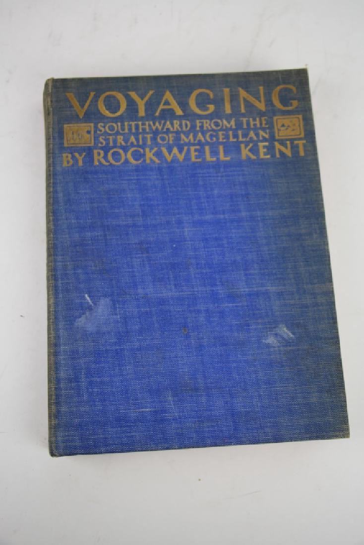 VOYAGING SOUTHWARD FROM THE STRAIT OF MAGELLAN: By Rockwell Kent, 1924. Filled with illustrations by the author. Ht. 29 cm. (11 1/2 in.) Approx. weight 1.1 kg.