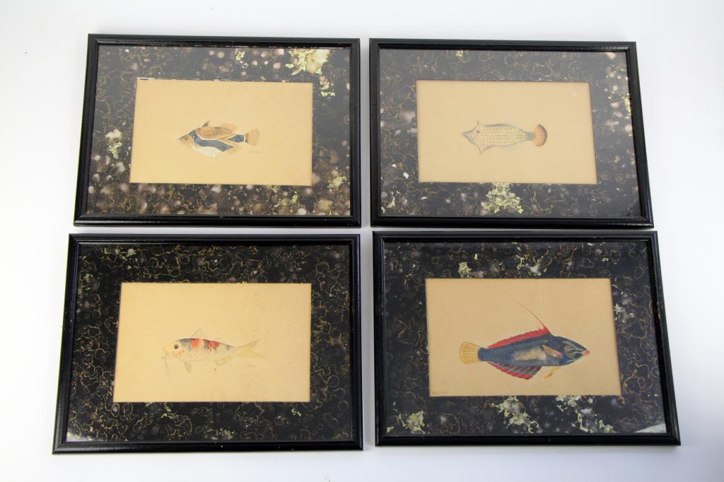 GROUP OF EIGHT WATERCOLOUR PAINTINGS OF FISH (1 of 10)