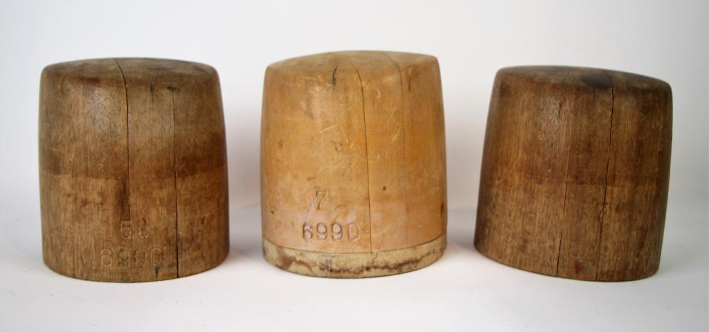 THREE ANTIQUE INDUSTRIAL HAT FORMS (1 of 6)
