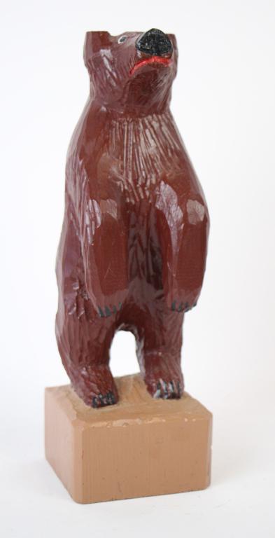 FOLK ART CARVED BEAR (1 of 7)