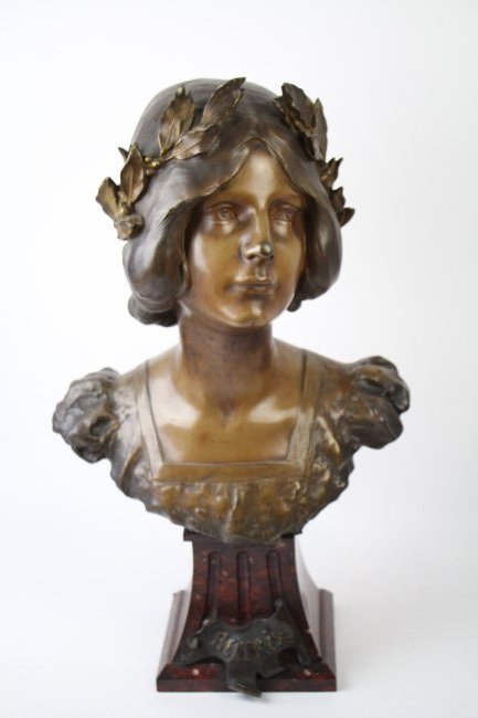 LARGE 19TH C. BRONZE BUST (1 of 10)