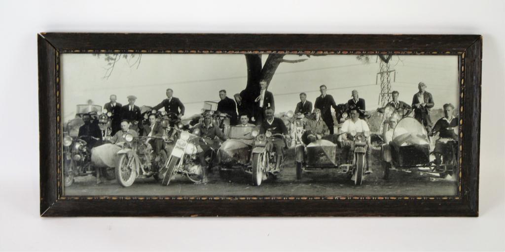 BLACK AND WHITE PHOTOGRAPH OF MOTORCYCLES (1 of 4)