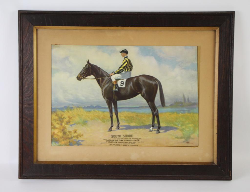 EARLY HORSE RACING LITHOGRAPH (1 of 5)