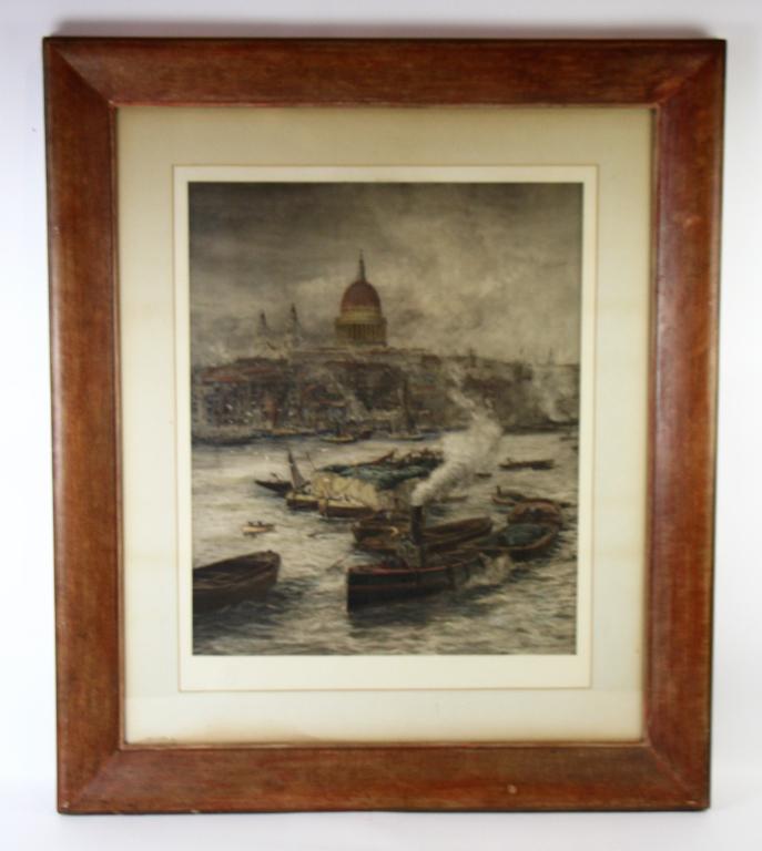 ANTIQUE HAND COLOURED LITHOGRAPH (1 of 7)