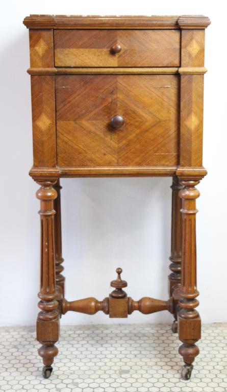 FRENCH MARBLE TOP SIDE TABLE (1 of 7)