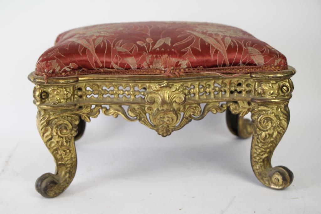 19TH C. CAST IRON FOOT STOOL (1 of 6)