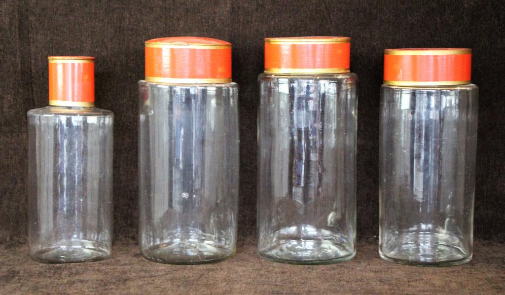 SET OF FRENCH GLASS JARS (1 of 5)