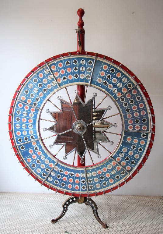 VINTAGE H. C. EVANS & CO. GAMBLING WHEEL (1 of 9)
