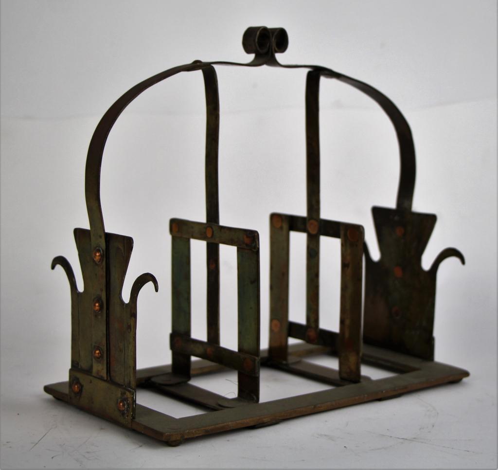 ARTS AND CRAFTS STYLE METAL BOOK STAND (1 of 6)