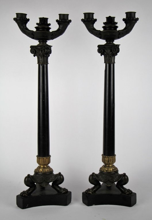 PAIR OF 19TH CENTURY FRENCH EMPIRE CANDELABRA (1 of 10)