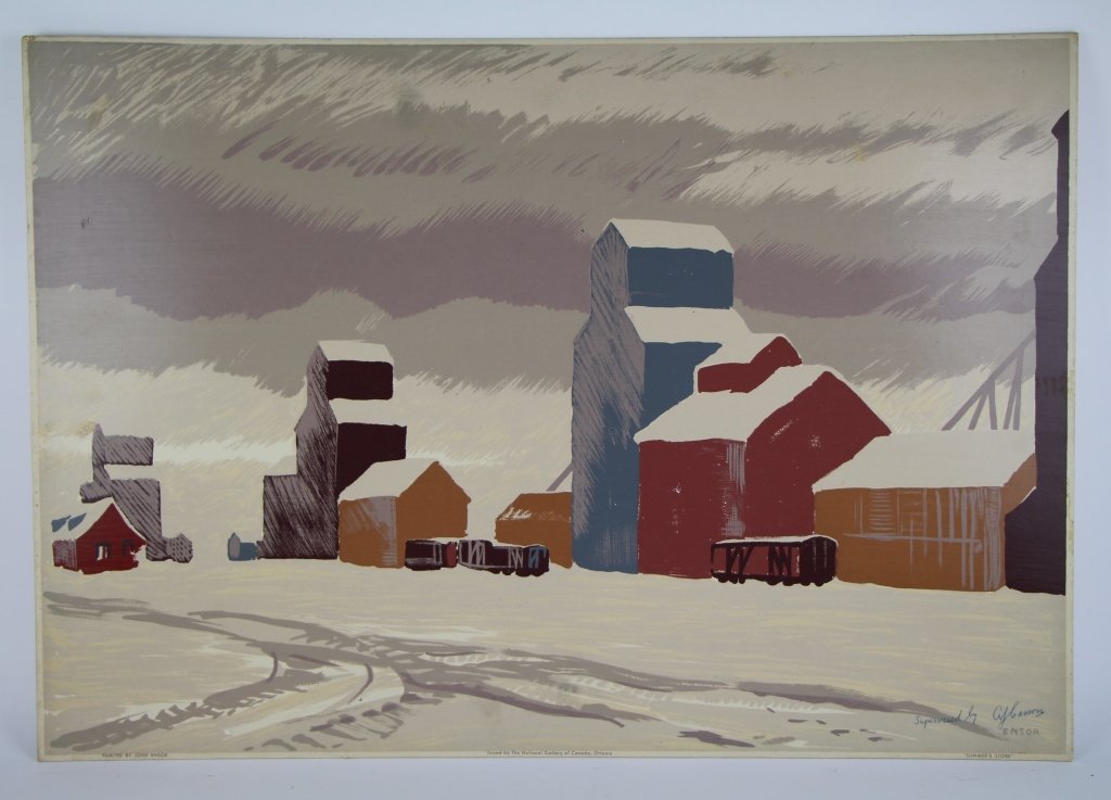 SILK SCREEN - JOHN ENSOR (CAN. 1905 - 1995) (1 of 8)