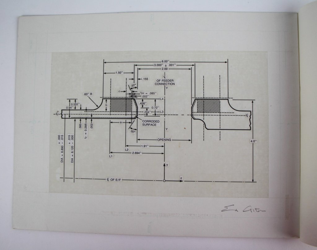 ORIGINAL DRAWING FOR AVRO ARROW PART (1 of 3)