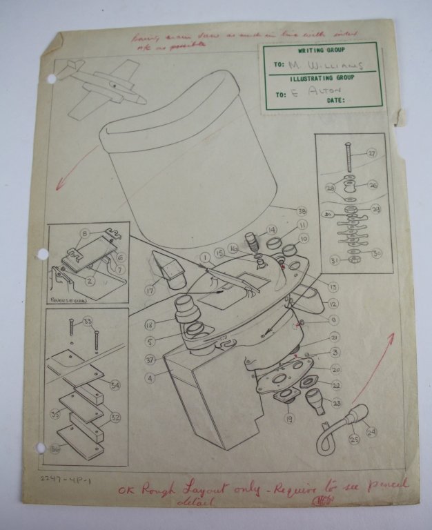 ORIGINAL DRAWING FOR AVRO ARROW PART (1 of 6)