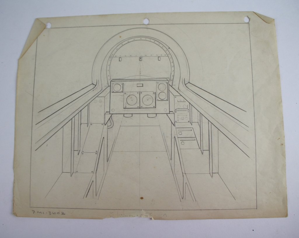 ORIGINAL DRAWING FOR AVRO ARROW PART (1 of 5)