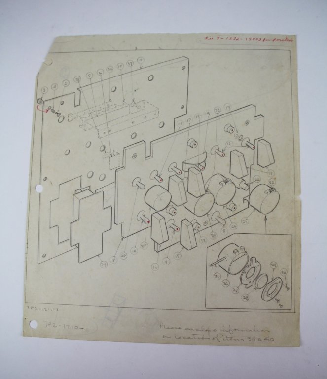 ORIGINAL DRAWING FOR AVRO ARROW PART (1 of 4)