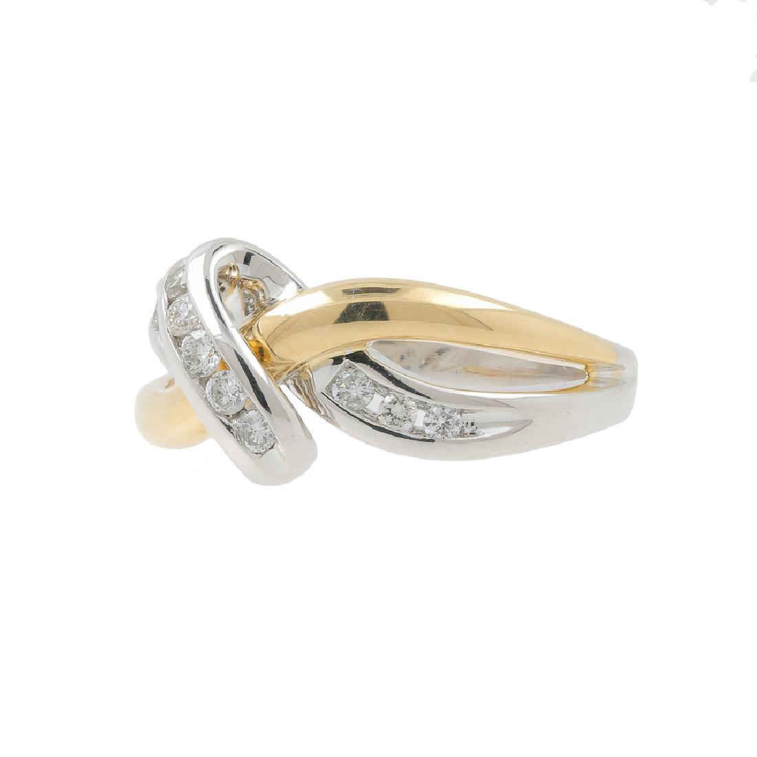 Ladies Modern 14K Two-Tone Yellow & White Gold Round (1 of 5)