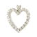 Vintage Estate 14K White Gold Natural Diamond Open