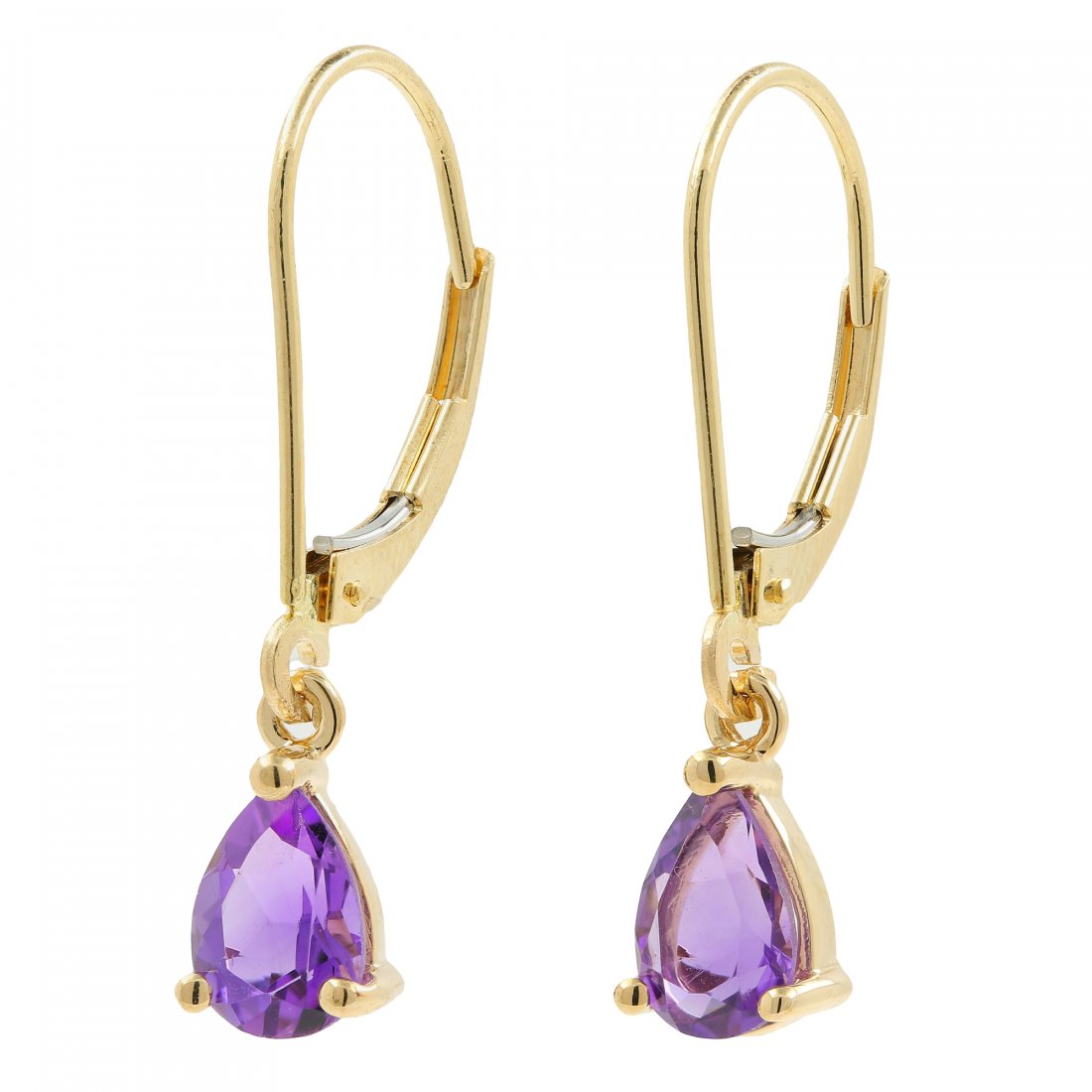 Charming Estate 14K Yellow Gold Purple Pear Cut (1 of 4)