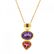 Estate 18K Yellow Gold Amethyst Orange Tourmaline