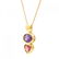 Estate 18K Yellow Gold Amethyst Orange Tourmaline - 2