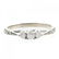 Vintage Estate 10K White Gold Three Stone Diamond