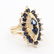 Fine Vintage Estate 14K Yellow Gold Diamond Blue - 3
