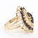 Fine Vintage Estate 14K Yellow Gold Diamond Blue - 4