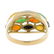 Vintage Estate 14K Yellow Gold Fancy Multi Color Jade - 5