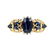 Estate Vintage Ladies 10K Yellow Gold Sapphire Diamond