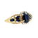 Estate Vintage Ladies 10K Yellow Gold Sapphire Diamond - 3