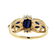 Estate Vintage Ladies 10K Yellow Gold Sapphire Diamond - 5