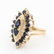 Fine Vintage Estate 14K Yellow Gold Diamond Blue - 2