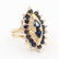Fine Vintage Estate 14K Yellow Gold Diamond Blue - 3