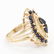 Fine Vintage Estate 14K Yellow Gold Diamond Blue - 4